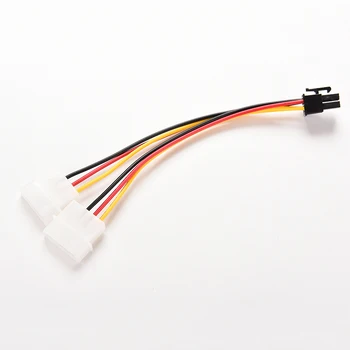 

2PCS 6 Pin to 2X 4 Pin Dual 4Pin PCI-E Graphics Video Display Card Power Adapter Converter Cable