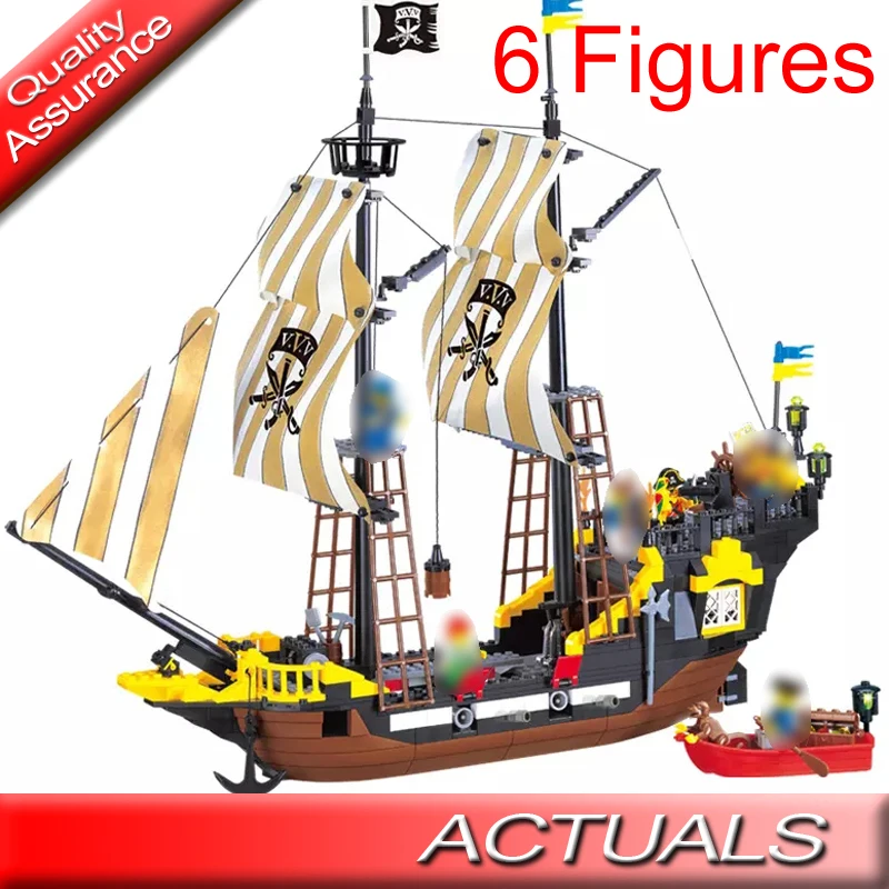 

Enlighten 307 Movie Pirate Ship Weapons Model Building Kits Blocks Compatible with Lego MOC Creator Bricks Figures Toys 590Pcs