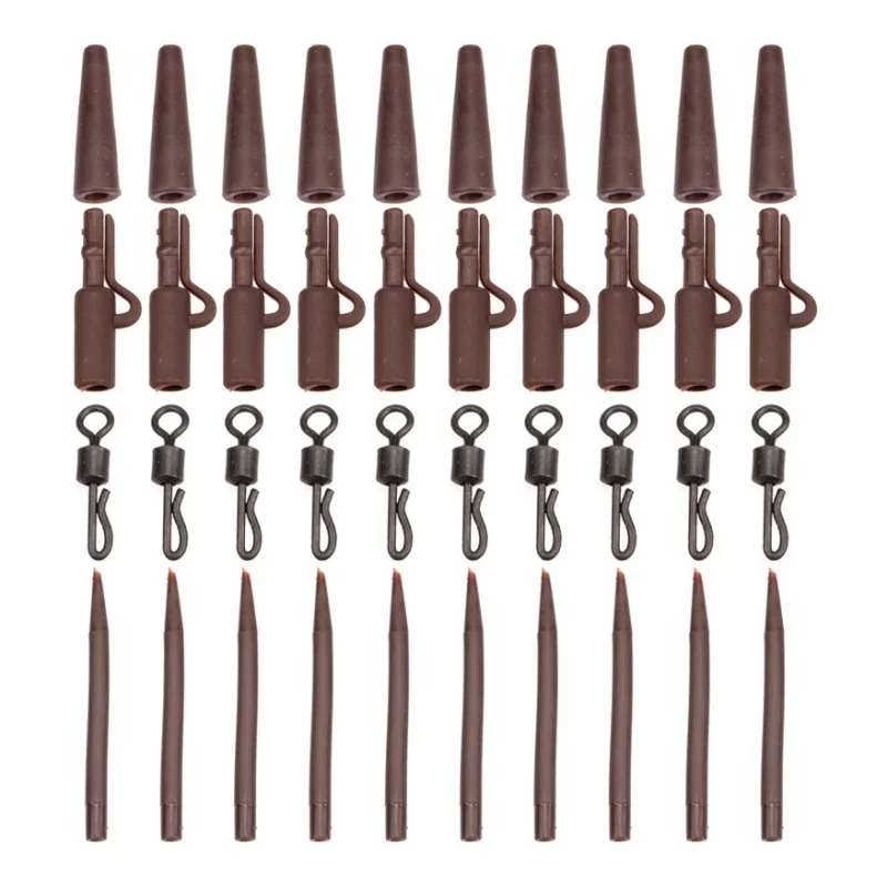 

2019 New Feeder Fishing 40pc Carp Fishing & Tackle Fishing Tools Lead Clips Quick Change Swivels Anti Tangle Fishing Tools Kit