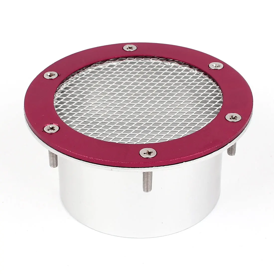 Red Vent Scoop Air Intake Induction Styling Car Fender Mesh Grille Kit