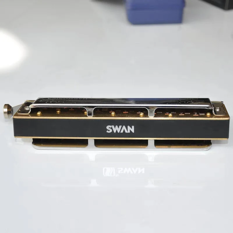 Хроматическая гармоника Swan 1982 12 отверстий 48 тонов с гребнем из нержавеющей