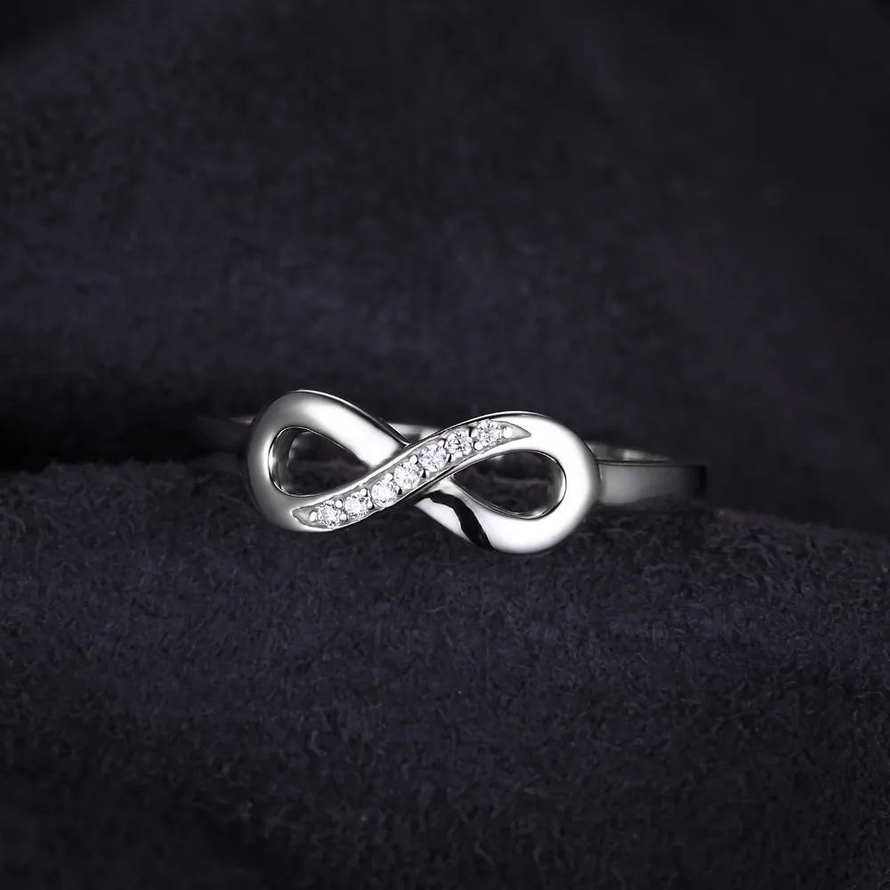 JewelryPalace Бесконечность Forever Love кубический цирконий Юбилей Promise Ring Для женщин натуральная 925 пробы серебро ювелирных украшений