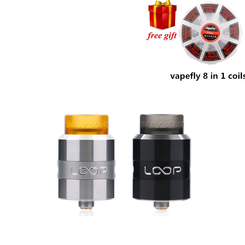 

Original RDA Geekvape loop RDA 24mm RDA vape with Unique W shaped build deck minimizes leakage RDA for vape 510 box mod