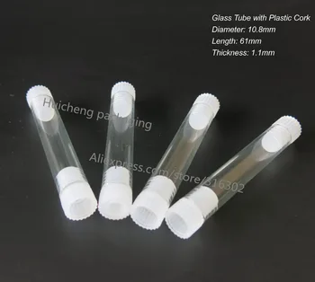 

100pcs Glass Tube With PE Cork Mini Small Alcohol Test Tube With Plug Mini Glass Tube for Eliquid seeds