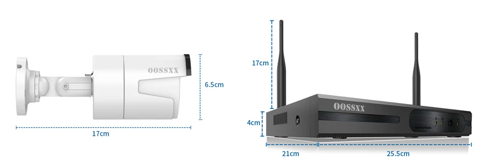 OOSSXX 8CH Беспроводной NVR комплект камер видеонаблюдения 6 шт 1080P 2.0MP Крытый Открытый IP камера безопасности Wifi система видеонаблюдения