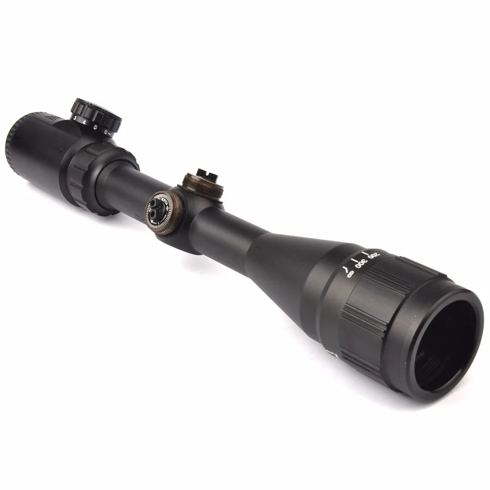 Scope com Vermelho Militar para Caça Tiro com 20mm Tactical Rifle Verde Iluminado Arma Riflescope Airsoft Ferroviário 3-9x40aoe - 2 Lunetas Riflescopes
