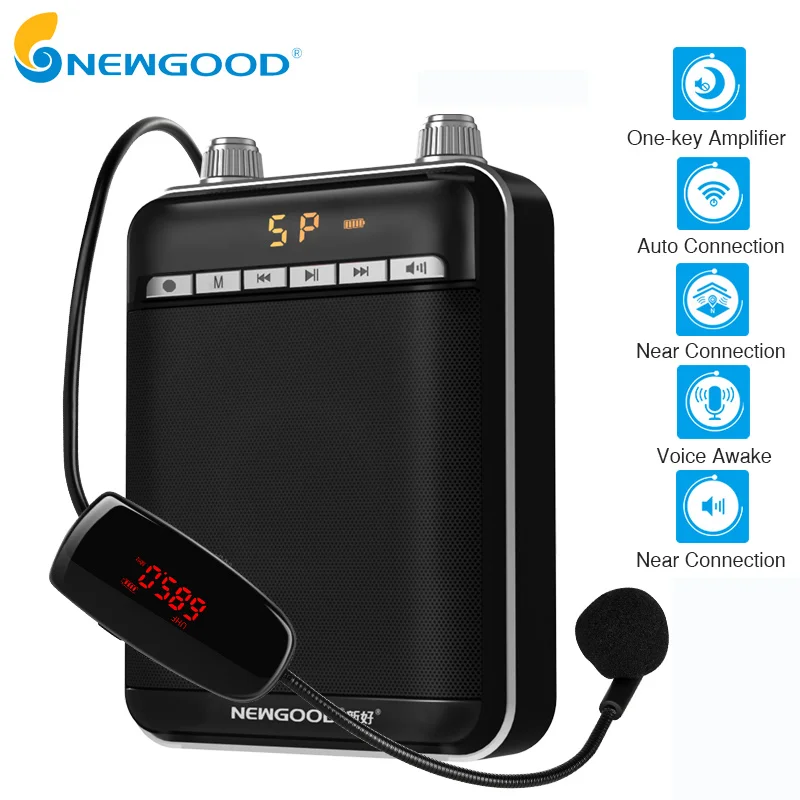 Smart Wireless Portable Voice Amplifier Loud Speaker With UHF Wireless Microphone Megaphone For Teaching Tour Guide Yoga Smart Wireless Portable Voice Amplifier Loud Speaker With UHF Wireless Microphone Megaphone For Teaching Tour Guide Yoga