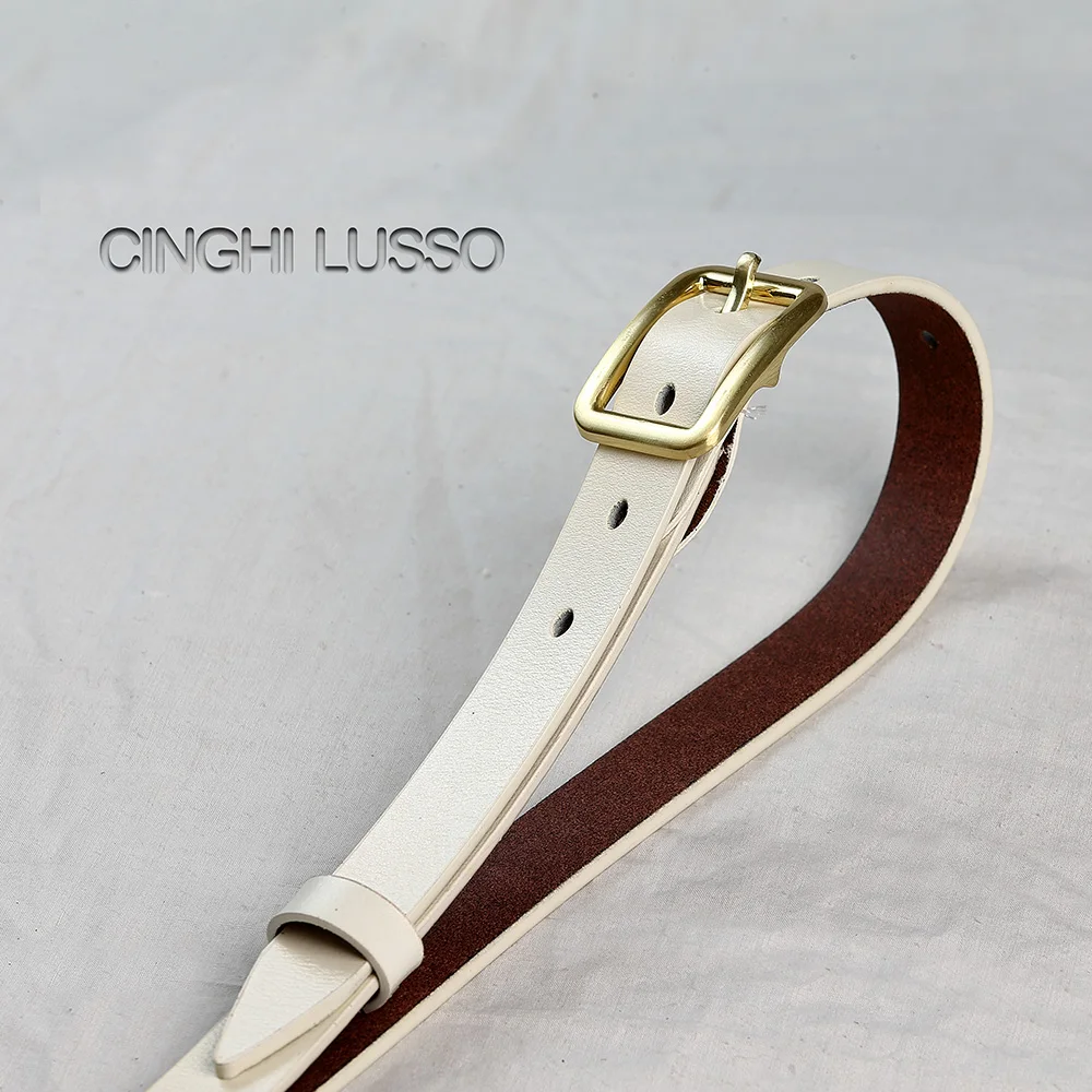 CINGHI LUSSO женский Элитный бренд поясов женский белый золотой штыревая Пряжка поясные ремни женские модные джинсы украшения Strape