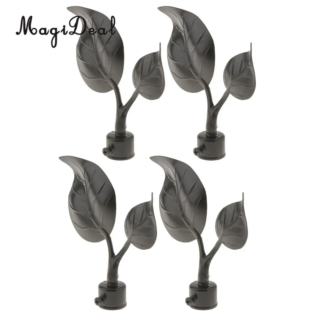 4pcs Window Curtain Rod End Drapery Rail Pole Head Cap fit 22mm Dia. Curtain Rods	