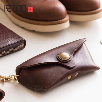 

AETOO Head-layer cowhide retro spectacle box fashion trend sunglasses box leather anti-pressure sunglasses box