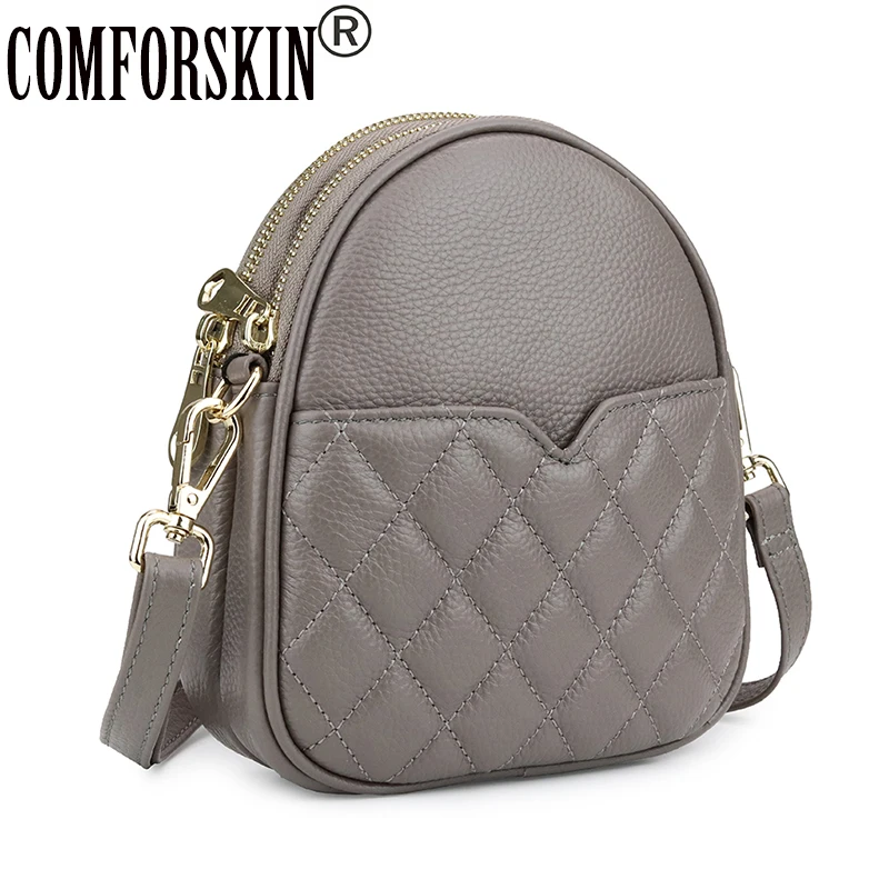

COMFORSKIN New Arrivals Girl's Geometric Mobile Bag 2019 High Quality Woman Messenger Bag Hot Brand Preppy Style Cross-body Bag