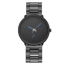 OTOKY Мода г. для мужчин Роскошные Бизнес Сталь часы с ремешком с простой зеркало кварцевые непромокаемые часы 3,5