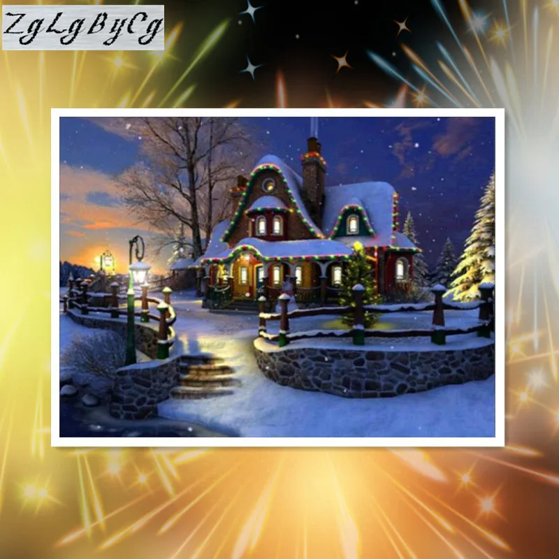 

5D DIY full Diamond Painting Snow Scenery Cross Stitch