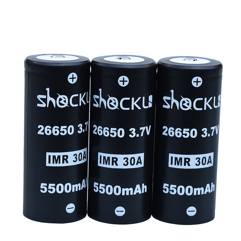 26650 аккумулятор Shockli 3,7 V 5500mAh Высокая емкость 30A литиевая аккумуляторная батарея для высокой мощности фонарь светильник светодиодный светильник вспышка