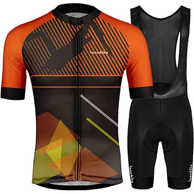 Maillot ciclismo hombre verano RUNCHITA MTB, спортивный костюм, профессиональная велосипедная майка, летний комплект с коротким рукавом, велосипедная спортивная одежда - Цвет: SETS  01