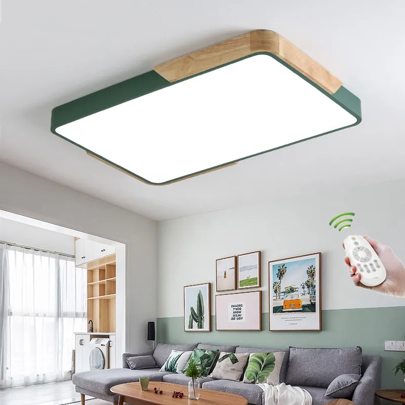

Japanese ceiling light For Living room bedroom Kitchen ceiling lamp with wood lampshade children's bedroom ceiling lights