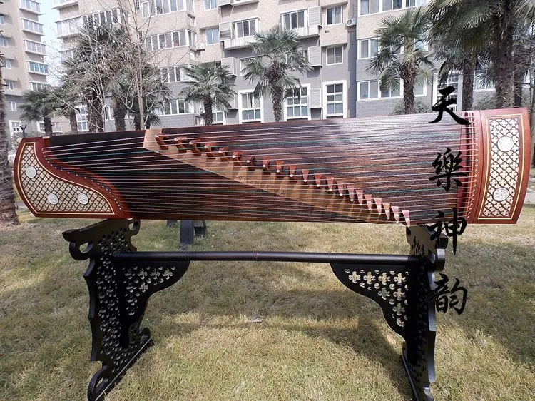 Китайский палисандр guzheng Dunhuang Китай Профессиональная игра 21 струнный инструмент музыкальный традиционный этнический Zither Zheng 694KK