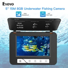 Eyoyo EF15R Фирменная Новинка 15 м 1000TVL 5 «ЖК дисплей Мониторы подводный Рыбалка камера 6 шт. инфракрасный и белые светодиоды ночное видение рыболокаторы