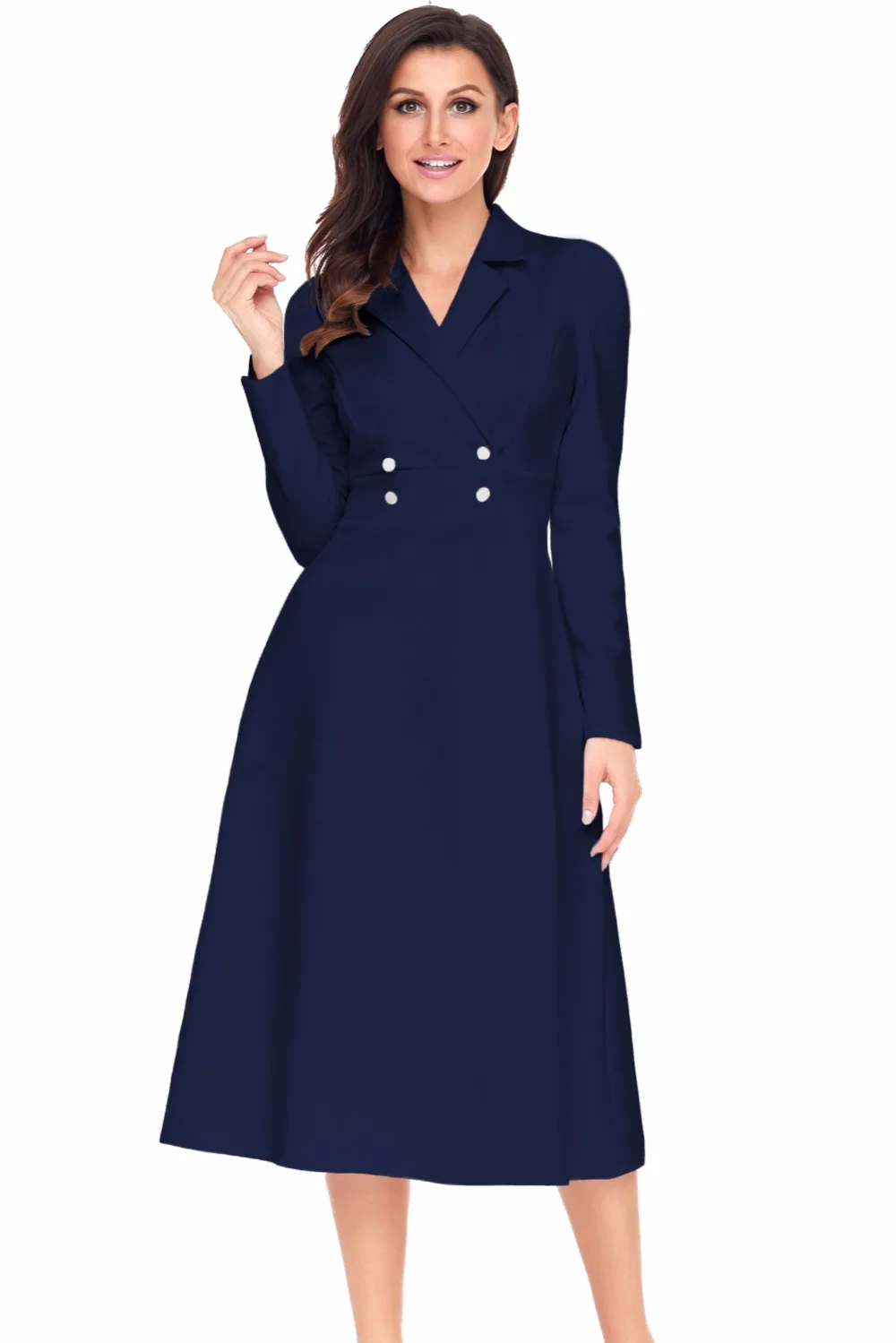 Navy-Vintage-Button-Collared-Fit-and-flare-Dress-LC61803-5-1