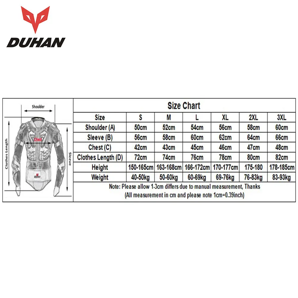DUHAN мотоциклетная броня, мотоциклетная гоночная броня, защитное снаряжение, защита для мотокросса по бездорожью, куртка для защиты тела, одежда