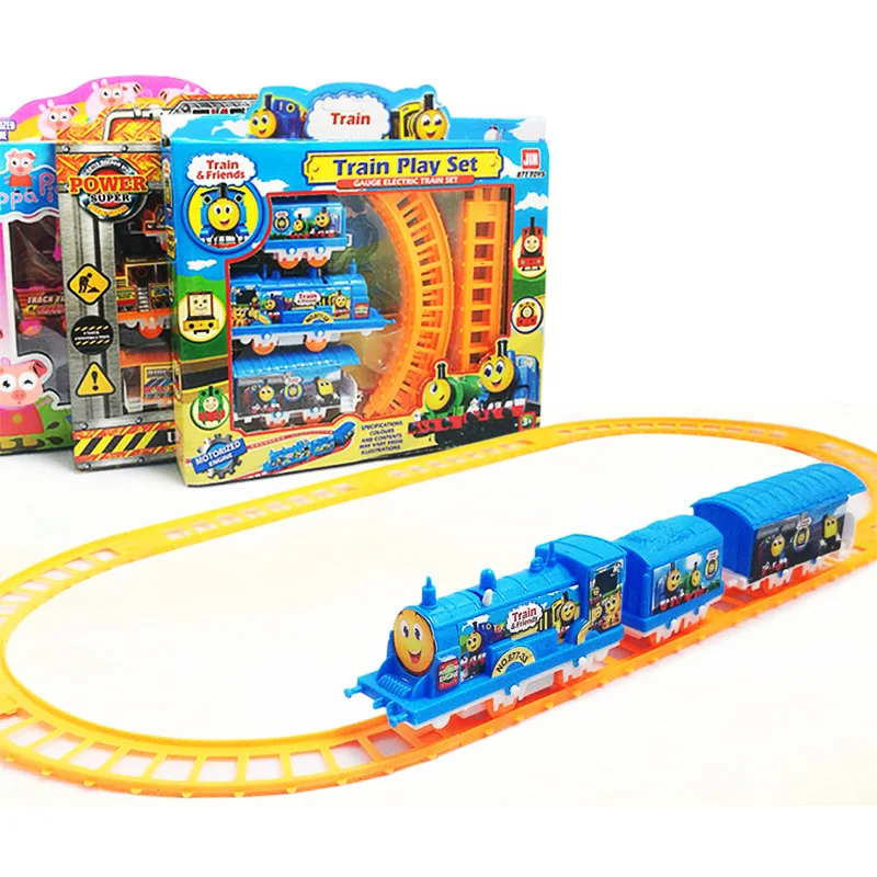 Детский мультфильм маленький поезд трек маленький поезд шить трек Детская электрические игрушки из мультфильма маленький поезд 3 Раздел
