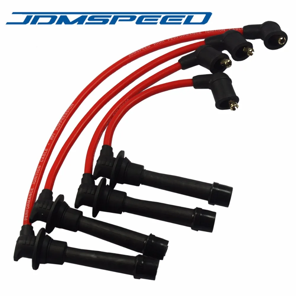 Бесплатная доставка красная свеча зажигания JDMSPEED набор проводов B61P18140A B61P18140B для
