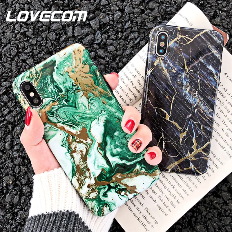 

LOVECOM Vintage Marble Case For iPhone 11 Pro Max XS Max XR XS 6 6S 7 8 Plus Soft IMD Full Body Phone Back Cover Cases For iPhone XS Max
