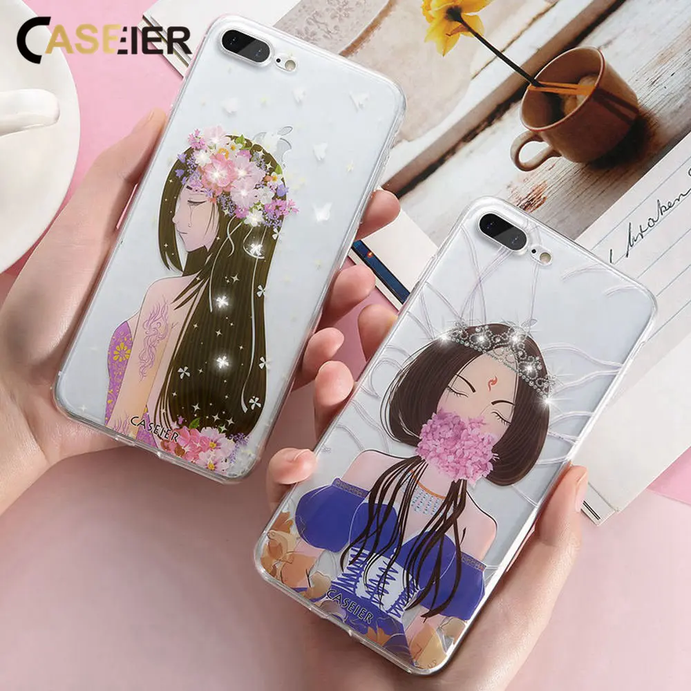 

CASEIER Phone Case For iPhone 5 5s 6 6s Plus Cases Glitter Soft Cover For iPhone SE 6 6s Anniversary BIG Sale Funda Capinha Capa