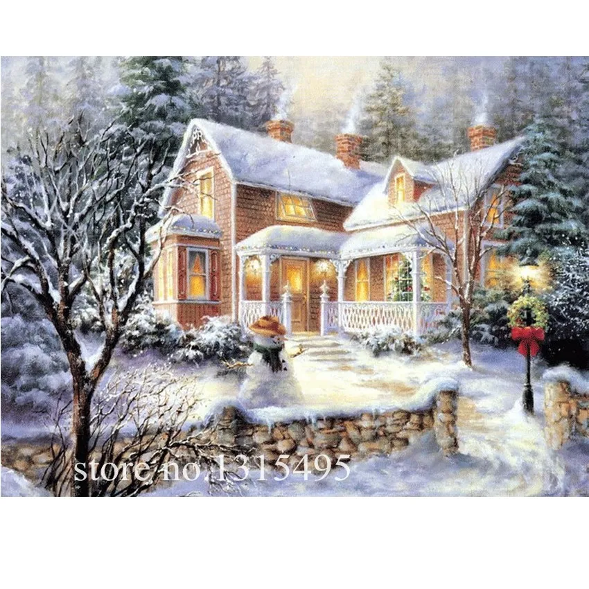 

3d diamond painting cross stitch diy mosaic diamond icon square rhinestones diamond embroidery landscape home decoration C160