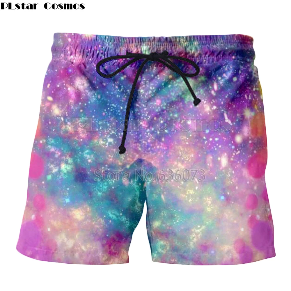 YX GIRL Brand clothing 2018 summer New Fashion Mens Womens Shorts colorful psychedelic 3d Print casual shorts