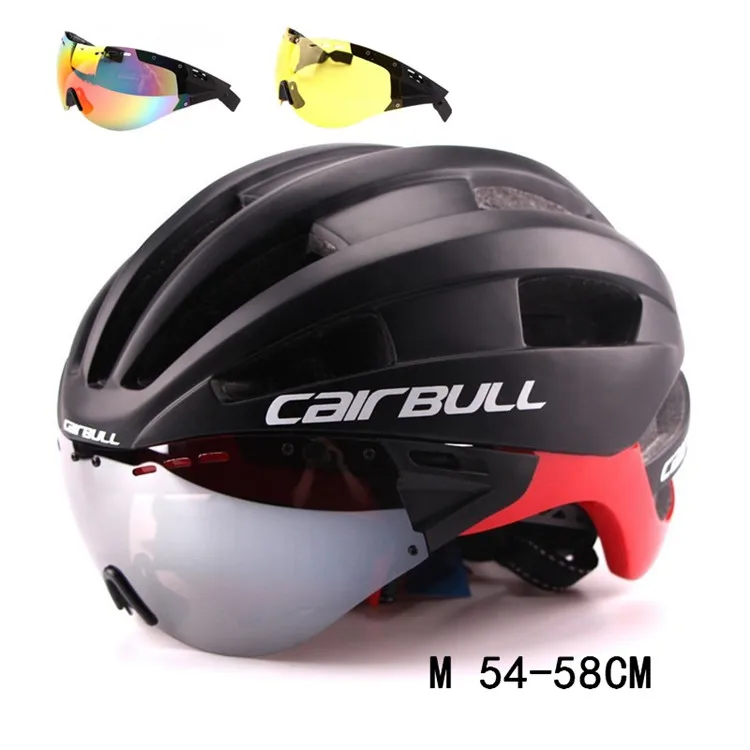 Cairbull велосипедный шлем EPS Aero ультралегкий дорожный горный велосипед ветрозащитные линзы цельный литой шлем велосипедный шлем Casco Ciclismo - Цвет: M(54-58cm)