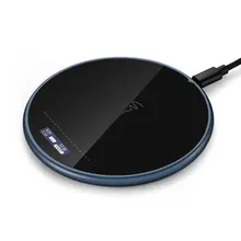 UNIBROTHER Wireless Charger with Smart Display 10W Ultra Silm Fast Charging Pad for Apple iPhoneX iPhone