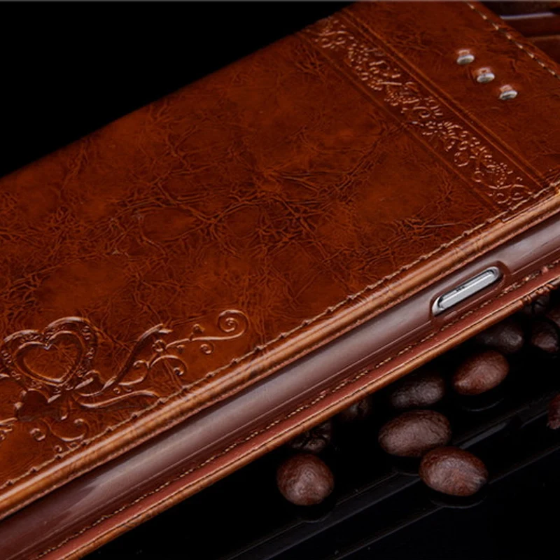 High Quality Leather Flip Cover Wallet Case for iPhone 5 5s se 6 6s 7 7 Plus PU Leather Floral Mobile Phone Bags for 8 8Plus X