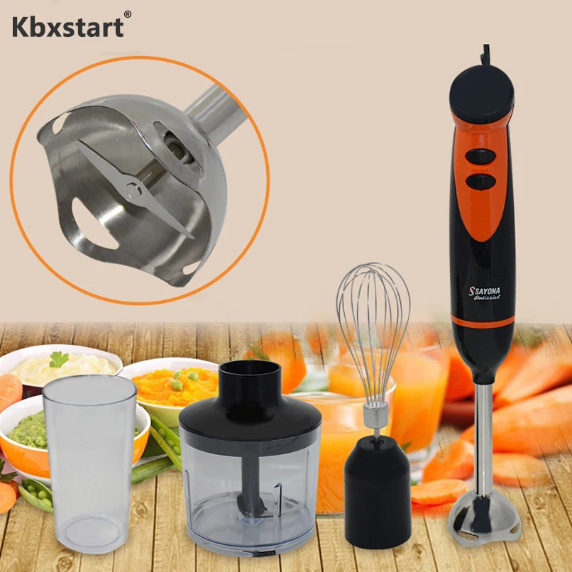 

Kbxstart 4 in 1 Electric Handheld Blender Multifunctional Meat Grinder Food Mixer Kitchen Food Processor Egg Beater 220V
