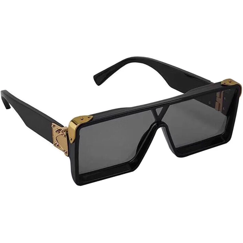 Французский бренд очки новые модные солнцезащитные очки с большими рамами Мужские квадратные плоские верхние для женщин Высокое качество Ретро солнцезащитные очки винтажные UV400