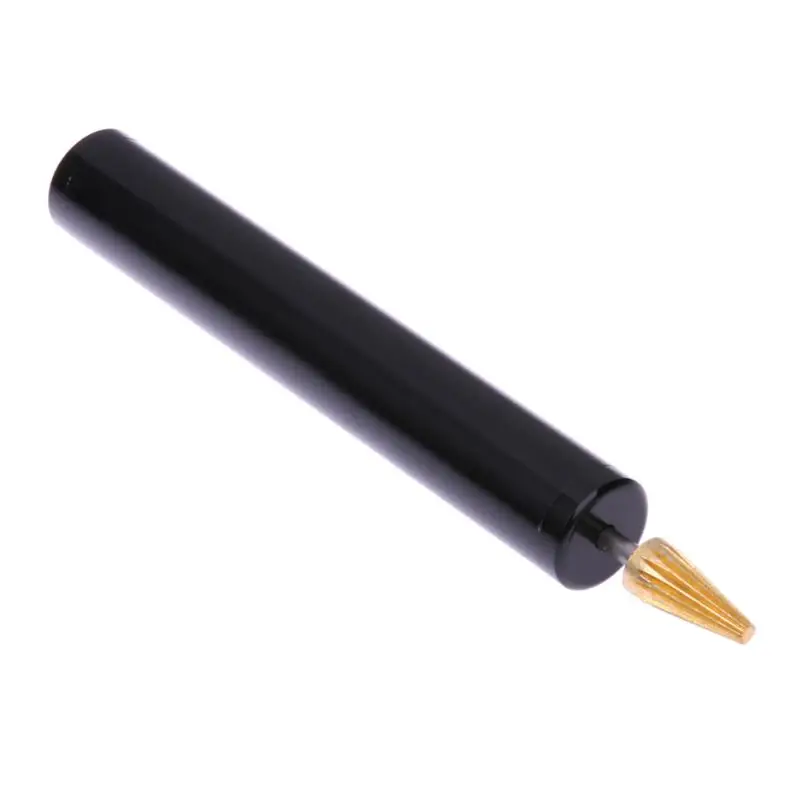 Инструмент для обработки маслом для рукоделия кожи, латунный наконечник, роликовая ручка, кошелек, кожевенное ремесло, масляная живопись, аксессуары, инструмент 13 см - Цвет: Черный