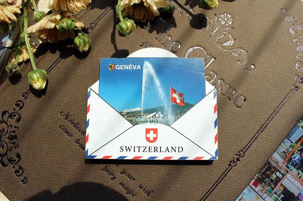 

Geneva, Switzerland Tourist Travel Souvenir 3D Wooden Fridge Magnet Craft GIFT IDEA