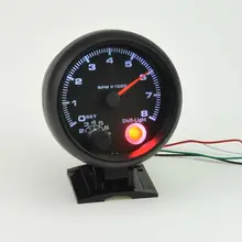 3.75 inch Black shell white backlight Tachometer gauge RPM car 4.6.8 cylinder free shipping