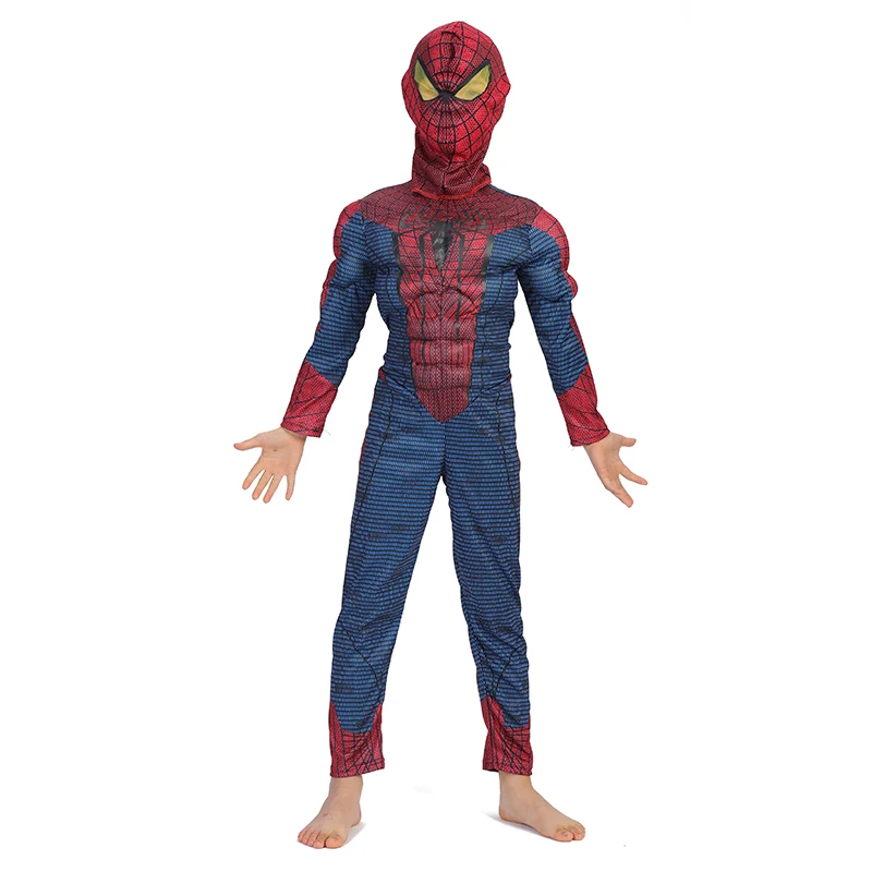 Red Spiderman Cosplay Costume for Children Clothing Sets Spider Man Suit Halloween Party Cosplay Costume for Kids Long Sleeve