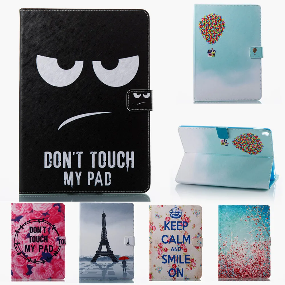 

Case For New iPad Pro 9.7 10.5 Inch Colorful 3D Print PU Leather+Ultra Slim Light Weight Hard PC Back Cover A1673 A1701 A1709
