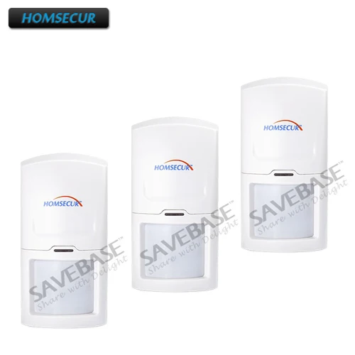 HOMSECUR 3PCS Wireless 433MHz PIR Motion Sensor For Home font b Alarm b font System A1