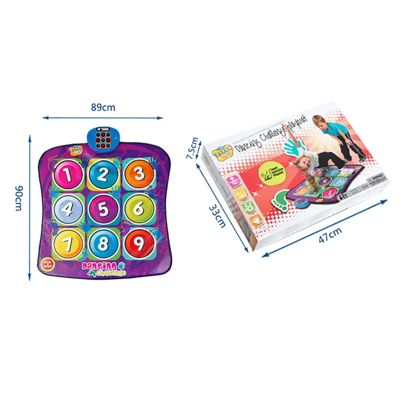 Play Music Carpet Mat Singing Gym Digital Game Dancing Carpet Mat Kids Baby Gift Multifunctional Digital Game Blanket 40MR1805