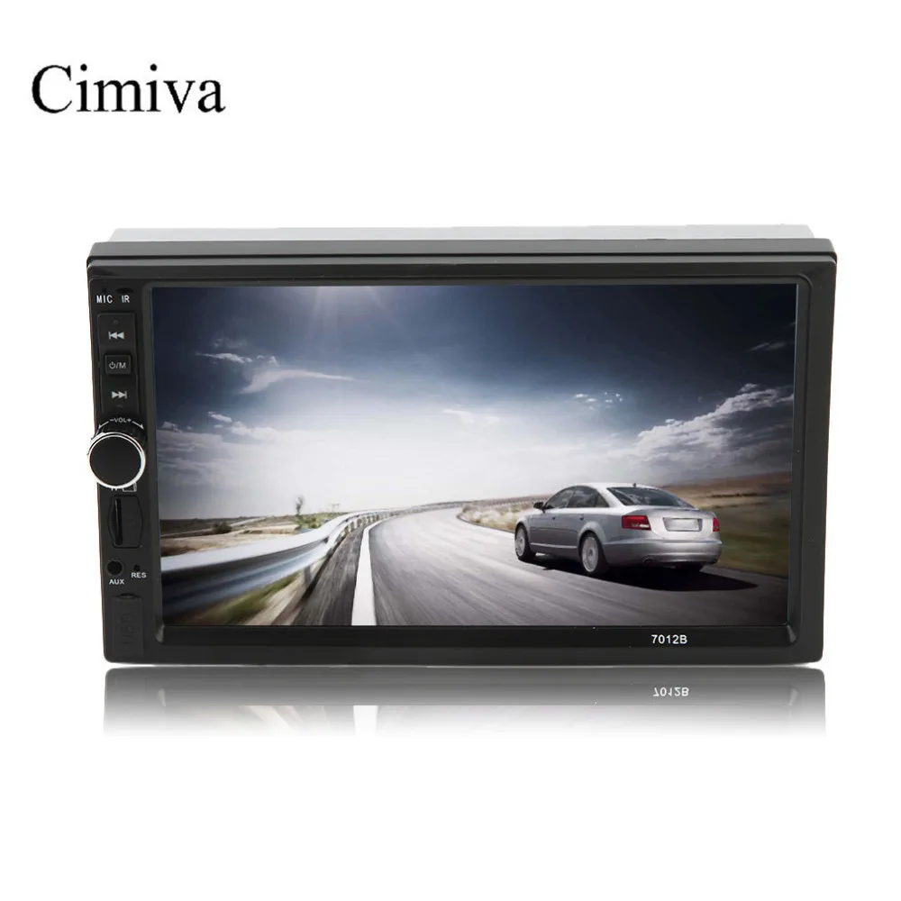 

cimiva Black 7 Inch Large HD Touch Screen Bluetooth Car Vehicle DVD FM/MP5 Radio Player Universal Auto Rear View Camera Input