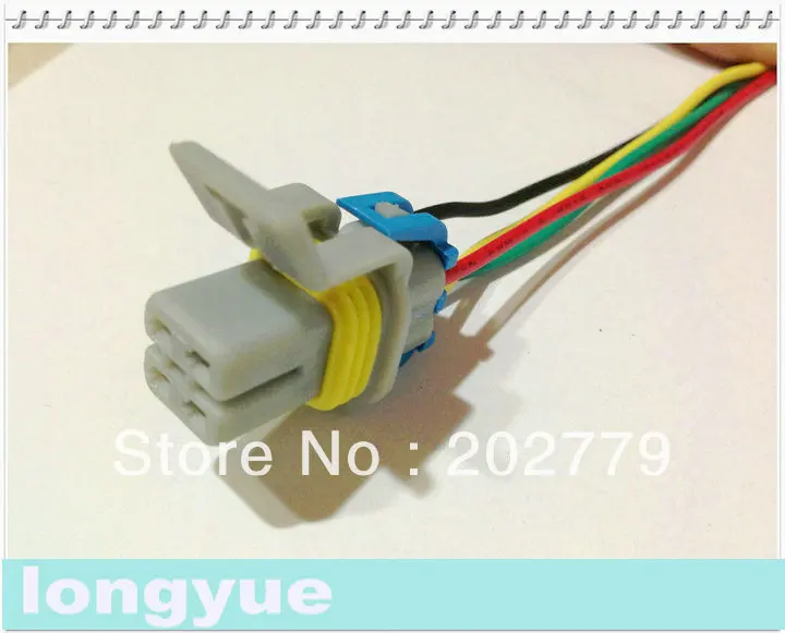 

longyue 2pcs O2 oxygen sensor pigtal Fuel Pump Wiring Harness with Square Connector 4 Wire NEW