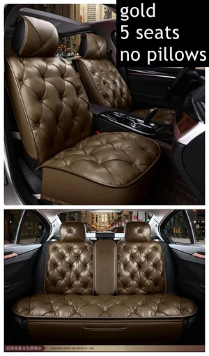 DINGDIAN(передняя+ задняя) 5 мест Универсальный Автомобильный Чехол подходит для Volkswagen TIGUAN L/GOL/Santana Vista/BORA/CANDY/Variant/Touareg/AMAROK - Название цвета: 5 seats standard