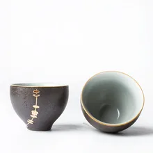 60 мл ручной работы бутик грубая подвески-талисманы в китайском стиле мастер чашки чайный набор кунг-фу Винтаж в японском стиле чаша для Саке украшение дома