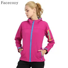 Facecozy для женщин Осень Зима Открытый быстросохнущая с капюшоном Рыбалка флисовая куртка женская ветрозащитная походная одежда