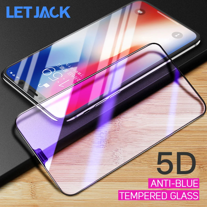 5D полное покрытие анти синее закаленное стекло для iPhone X XR XS Max 9 H Высокая