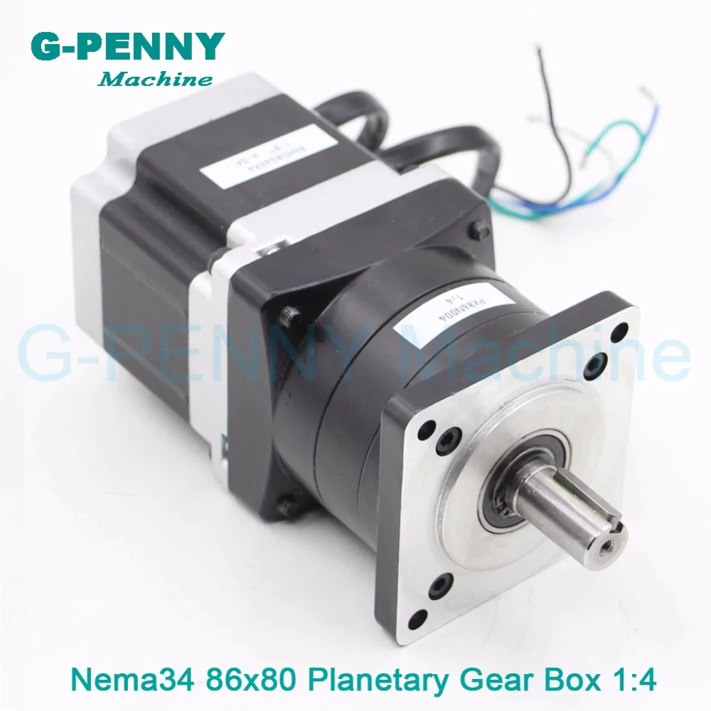 Nema34 stepper Motor Planetary Reduction Ratio 4:1 with nema34 motor ...