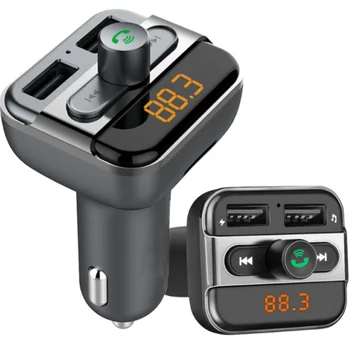 

by DHL or Fedex 100pcs BT20 FM Transmitter Bluetooth Handsfree Car Kits MP3 LCD Display Play Card USB Car Charger For iPhone